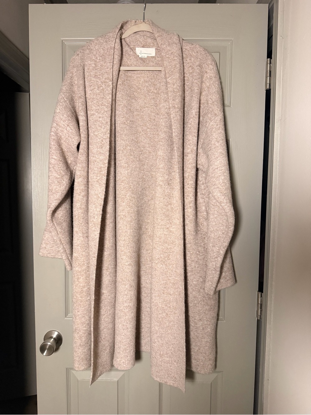Anthropologie Blush Open-Front Long Cardigan